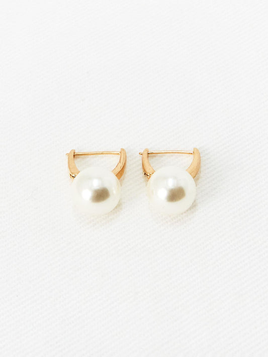 Pearl Hoop Earrings