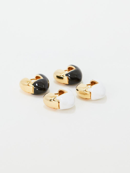 Funky Heart Earrings (2colors)