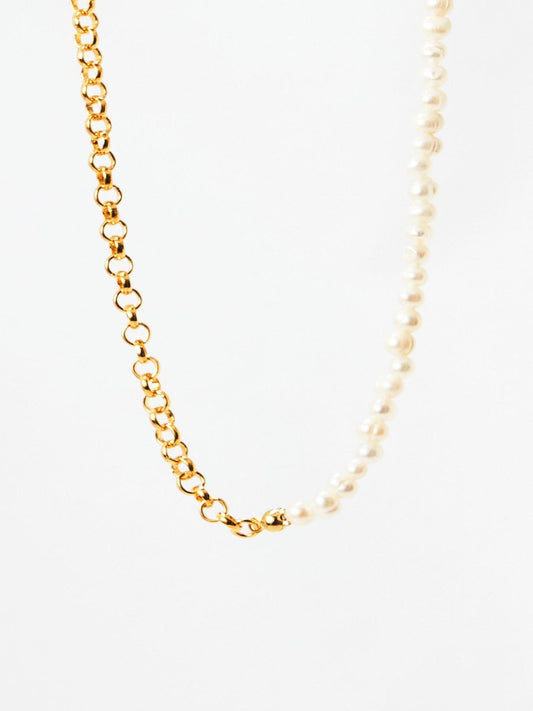 Half Half Pearl Necklace