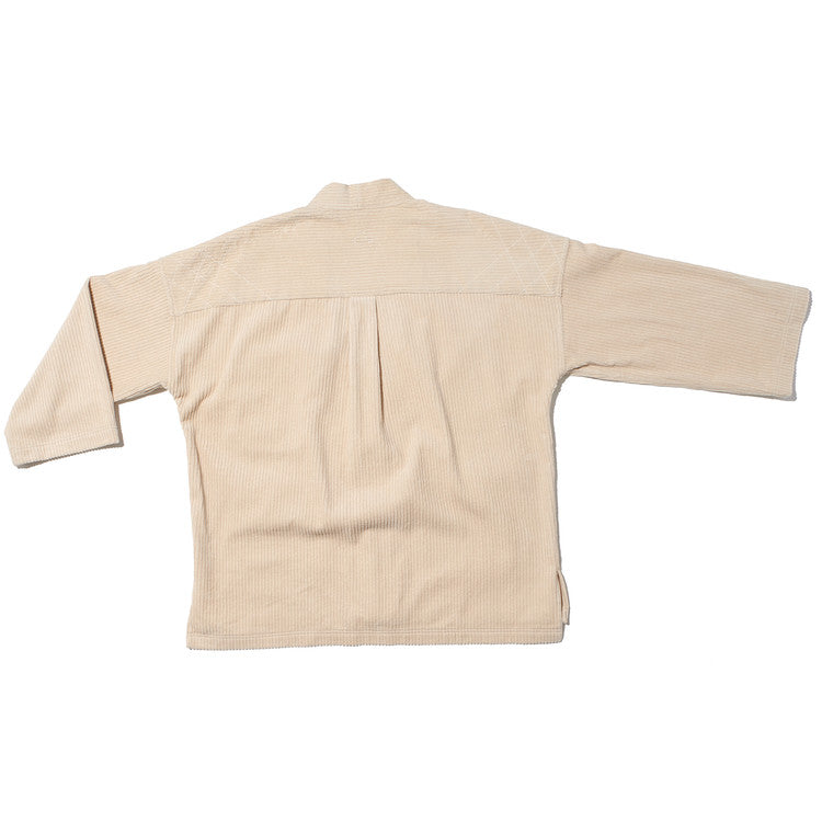 VINTAGE CASUAL CORDUROY ROBE - IVORY (M/L)